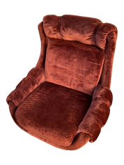 1980s Lounge Chair with Ottoman