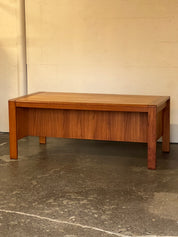 1970s Mid Century Modern Executive Desk by D-Scan in Teak