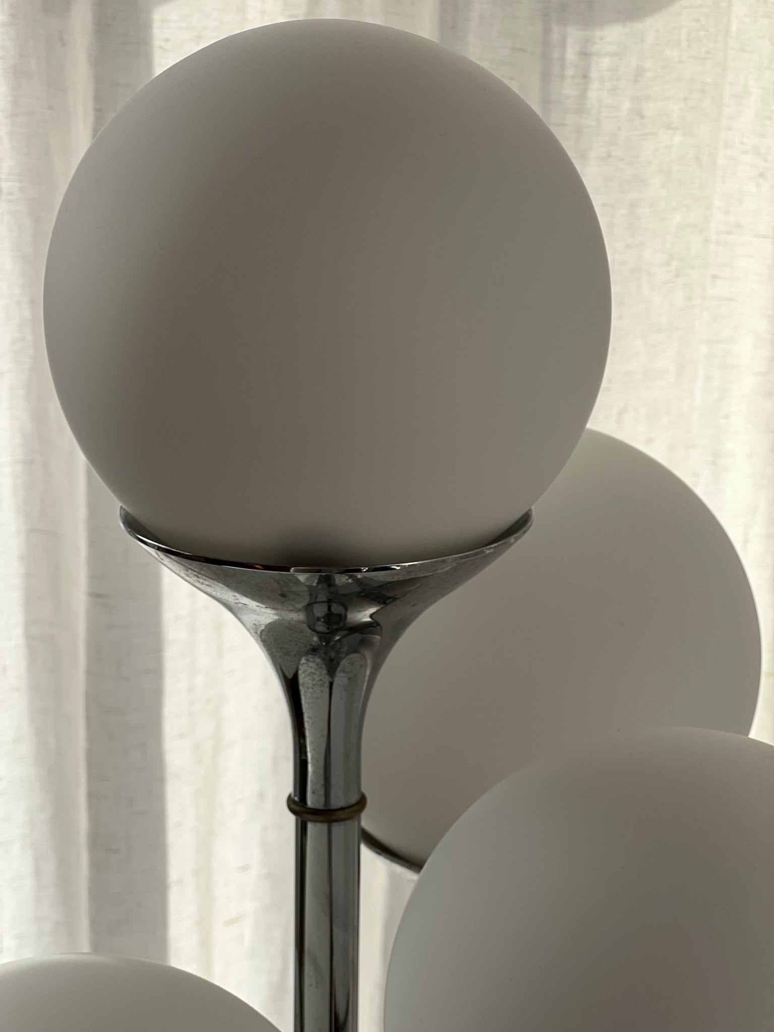 Mid Century Sonneman Style Chrome Table Lamp