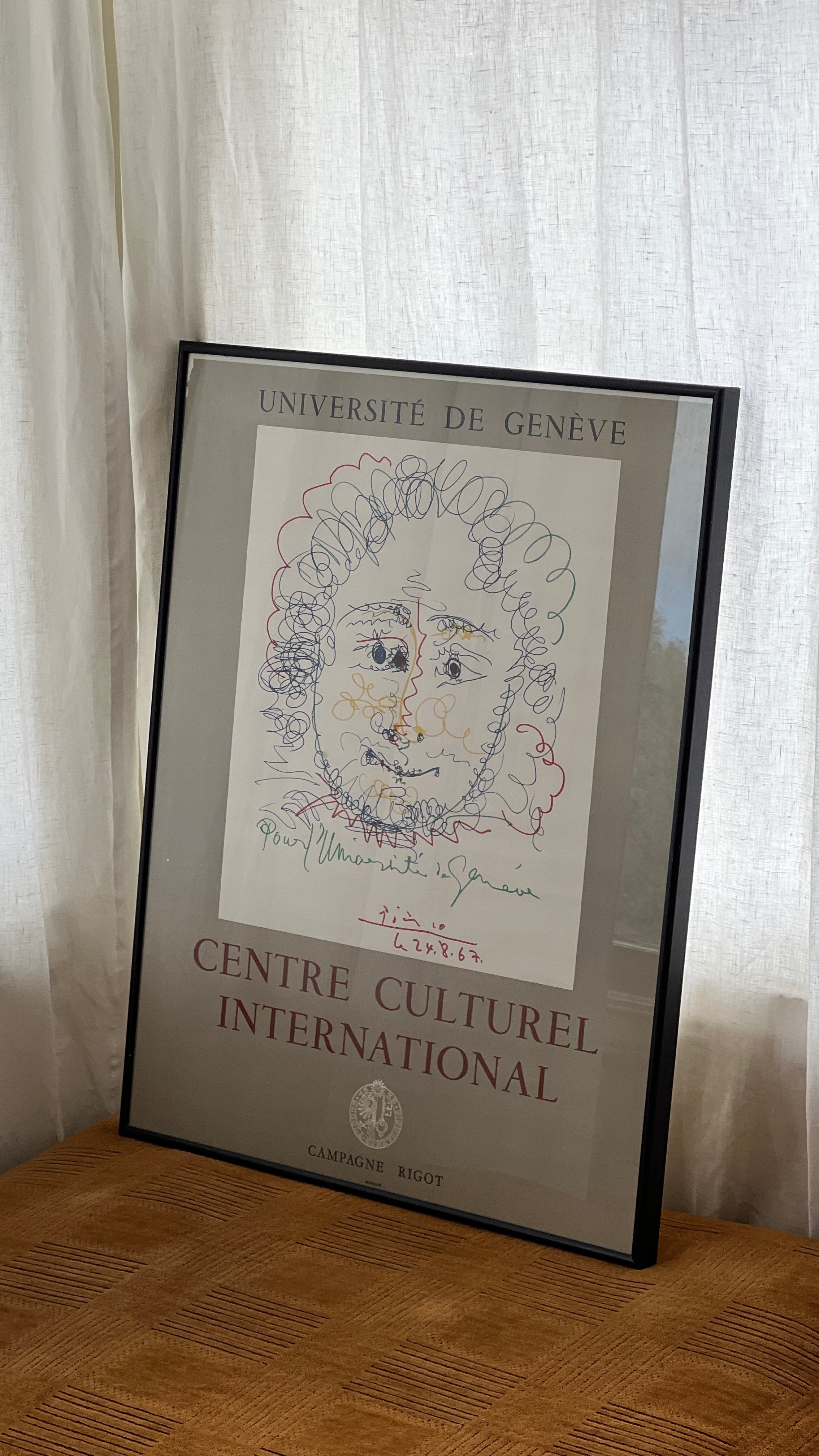 'Centre Culturel International' Lithograph by Pablo Picasso, 1967