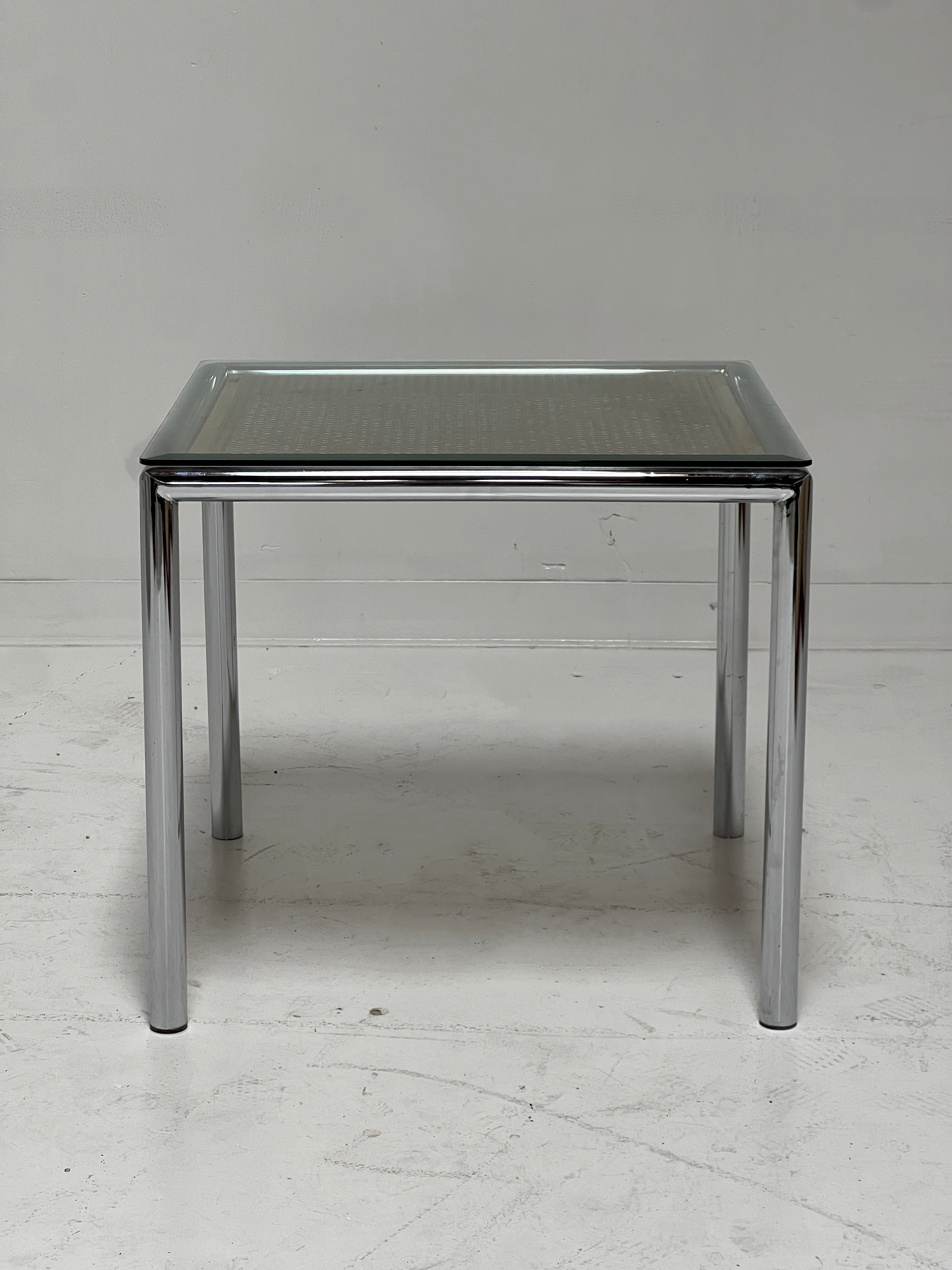 Milo Baughman Style Chrome End Table