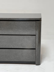 1980s Post-Modern Grey Laminate Lowboy Dresser