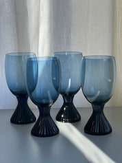 Lenox Bluebell Crystal Goblet Glasses