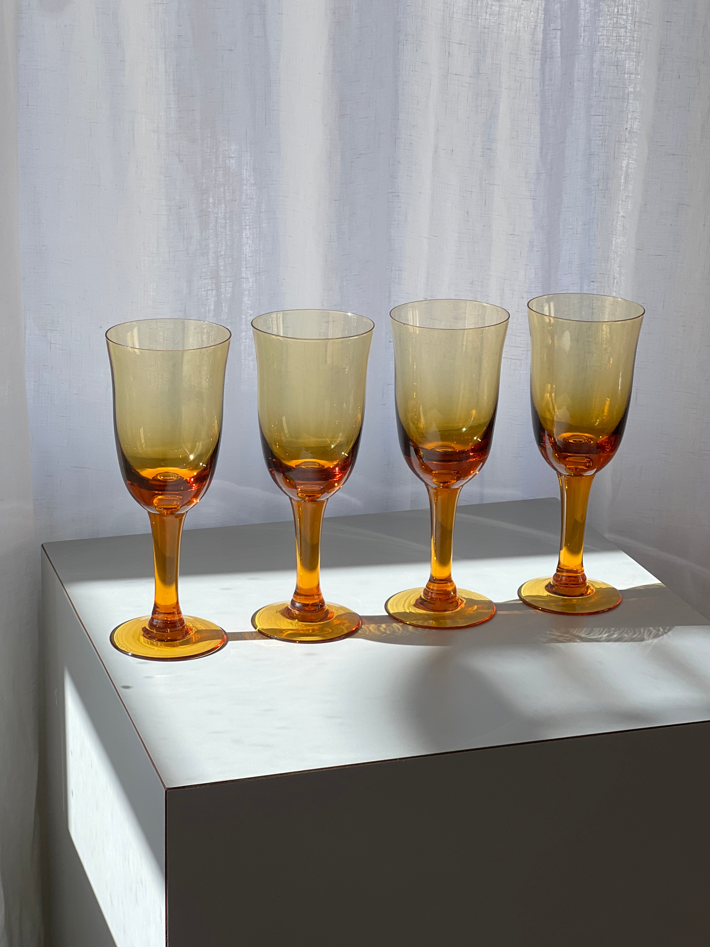 Amber Cocktail Glasses