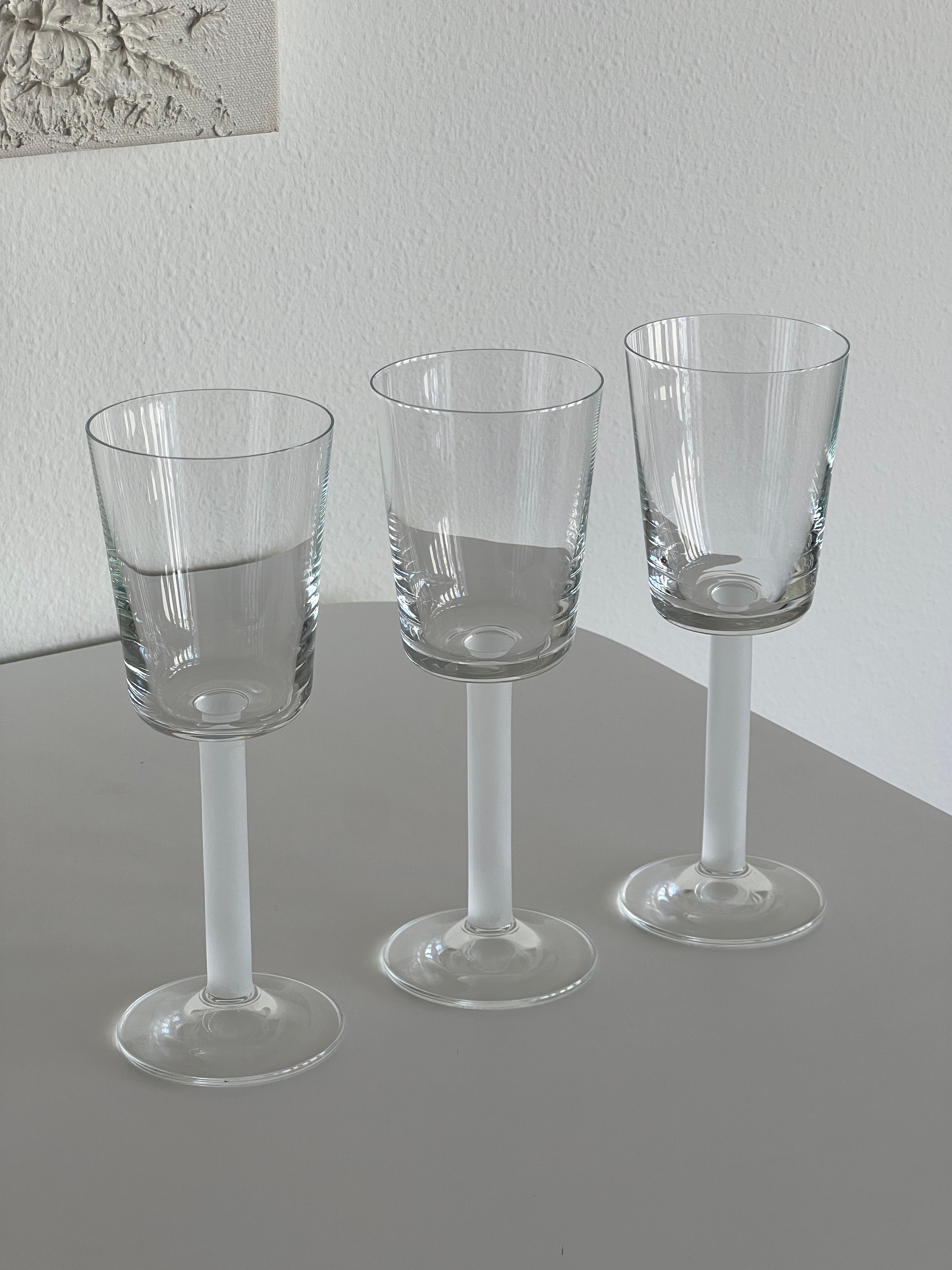 Frosted Stem Glasses