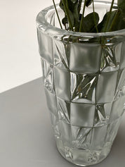 Glass Checkered Vase