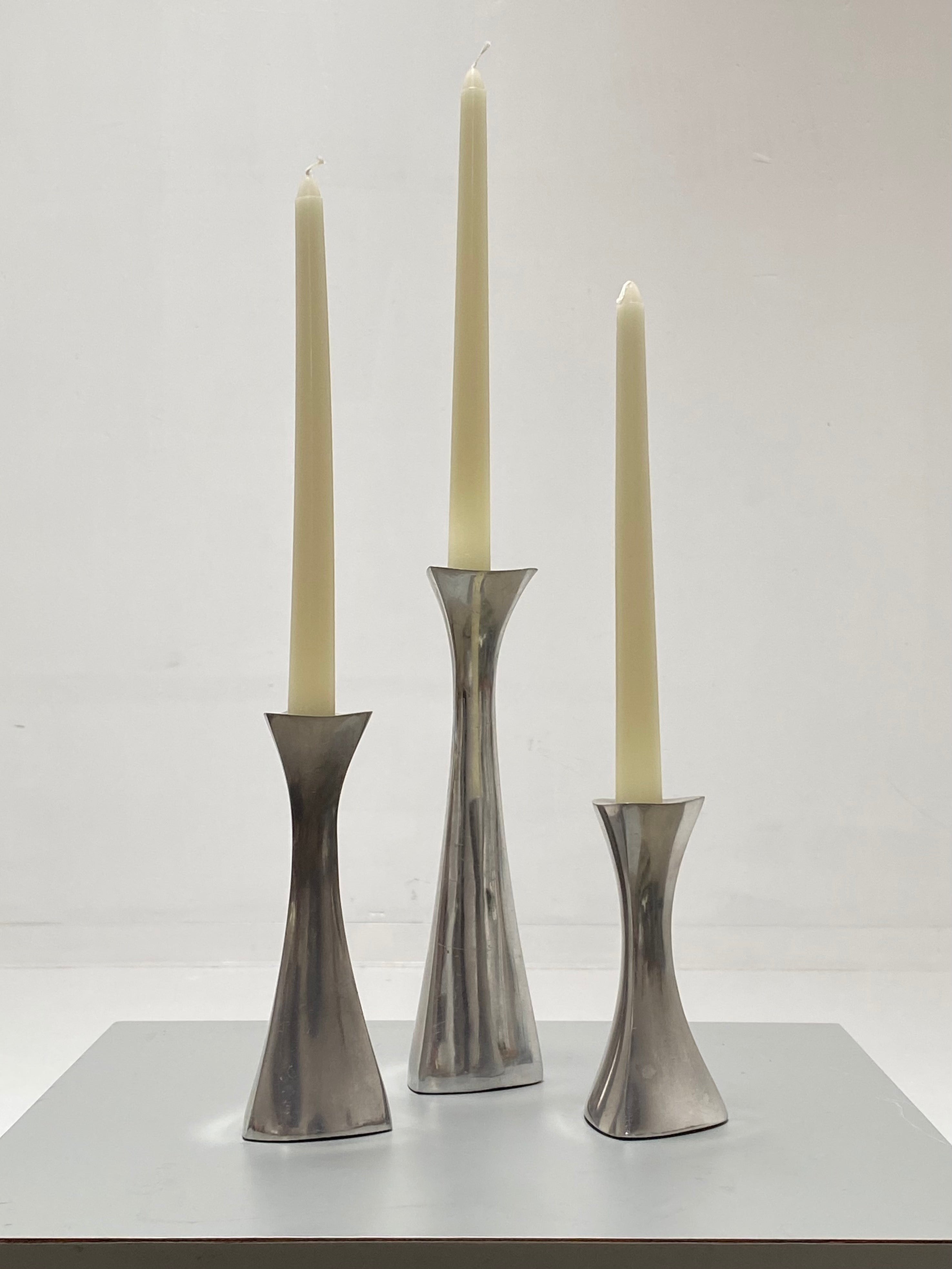 Stainless Steel Candle Stick Holders by Nambe