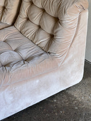Mid-Century Curved Tufted Sofa