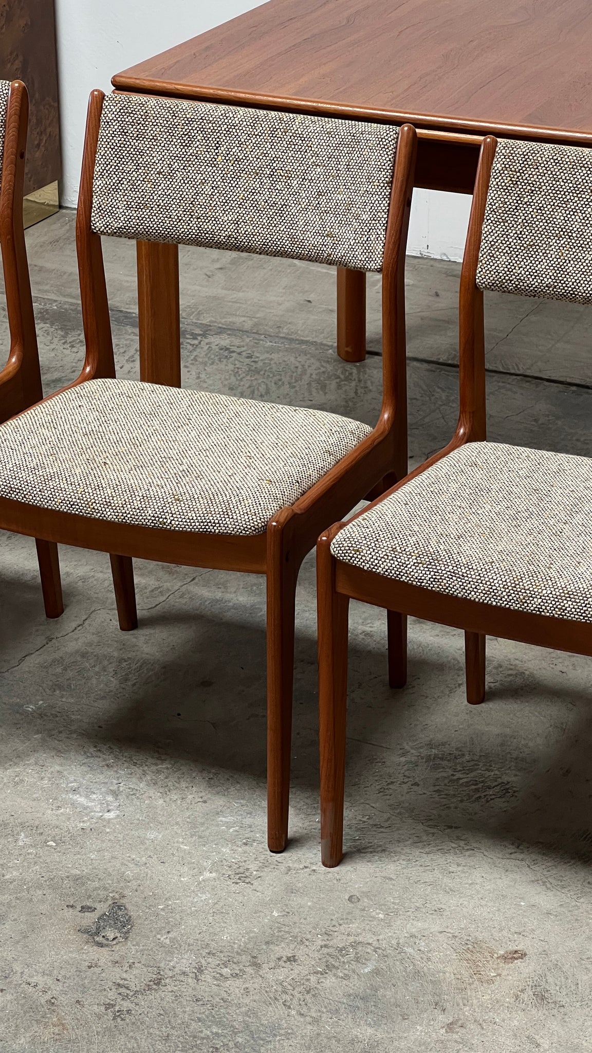 1960s Mid Century Scandinavia Woodworks Co. Teak Dining Chairs