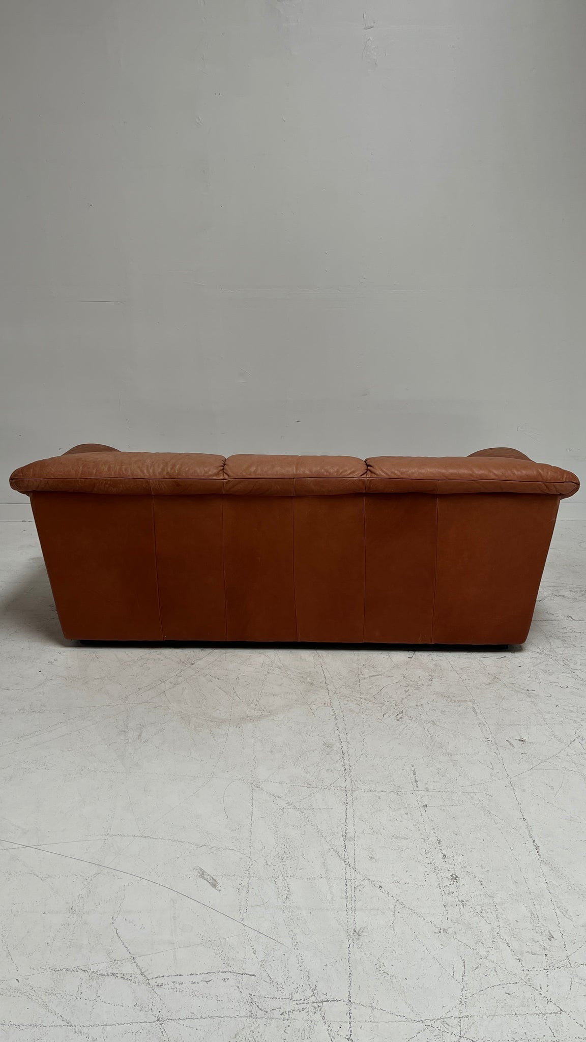 1970s Italian Leather Sofa by Natuzzi