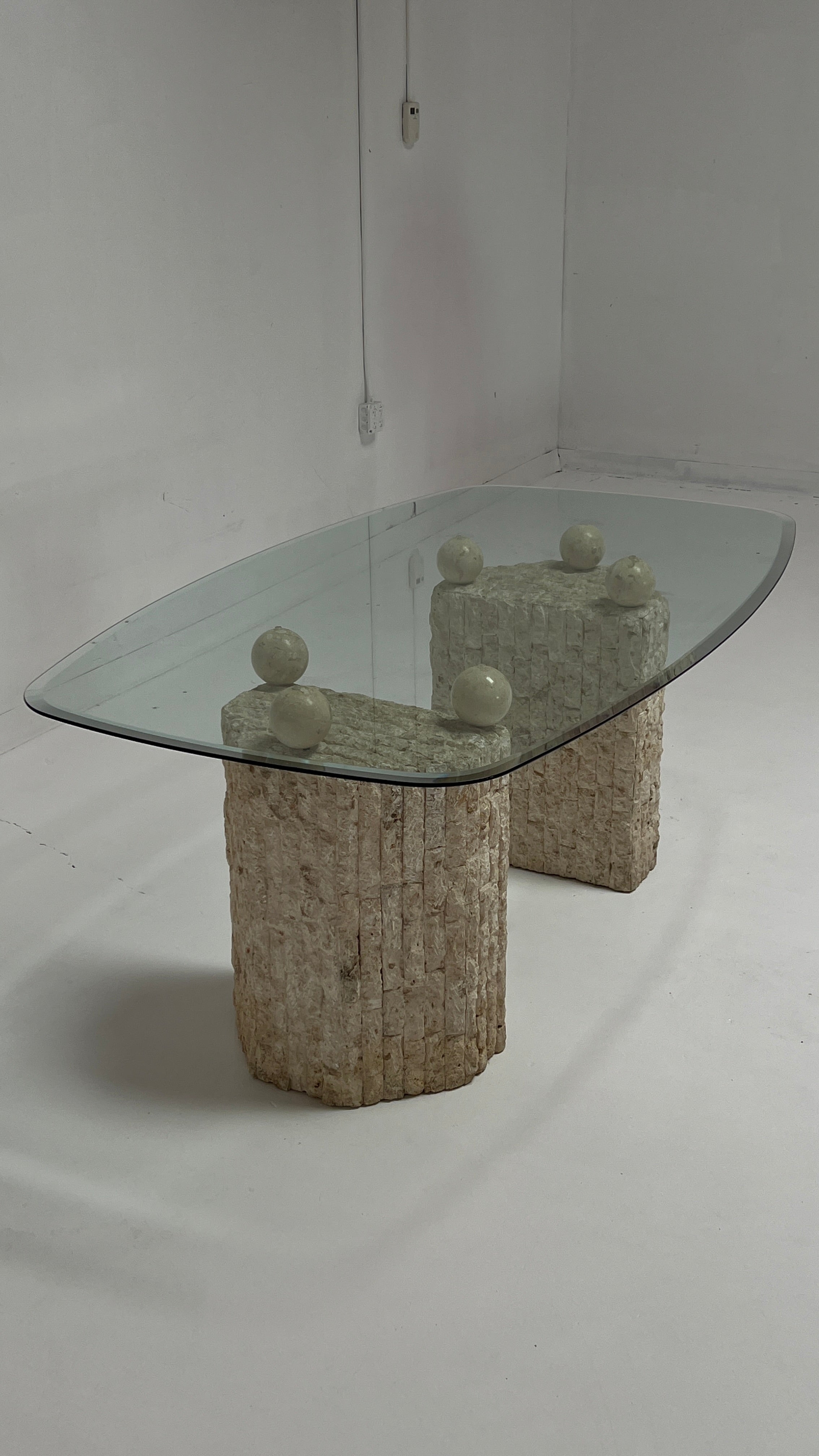 Tessellated Travertine Dining Table