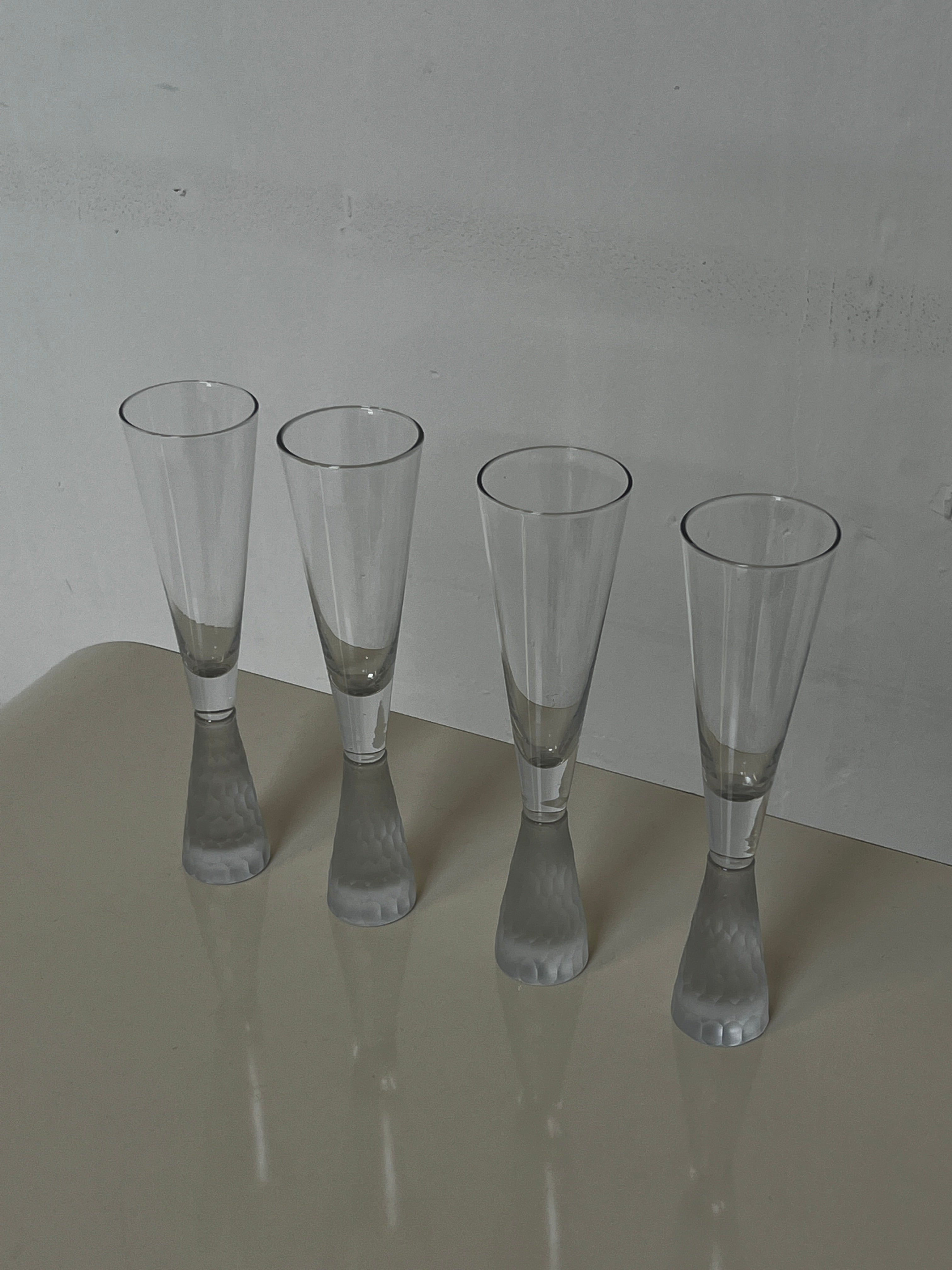 Frosted Champagne Flutes