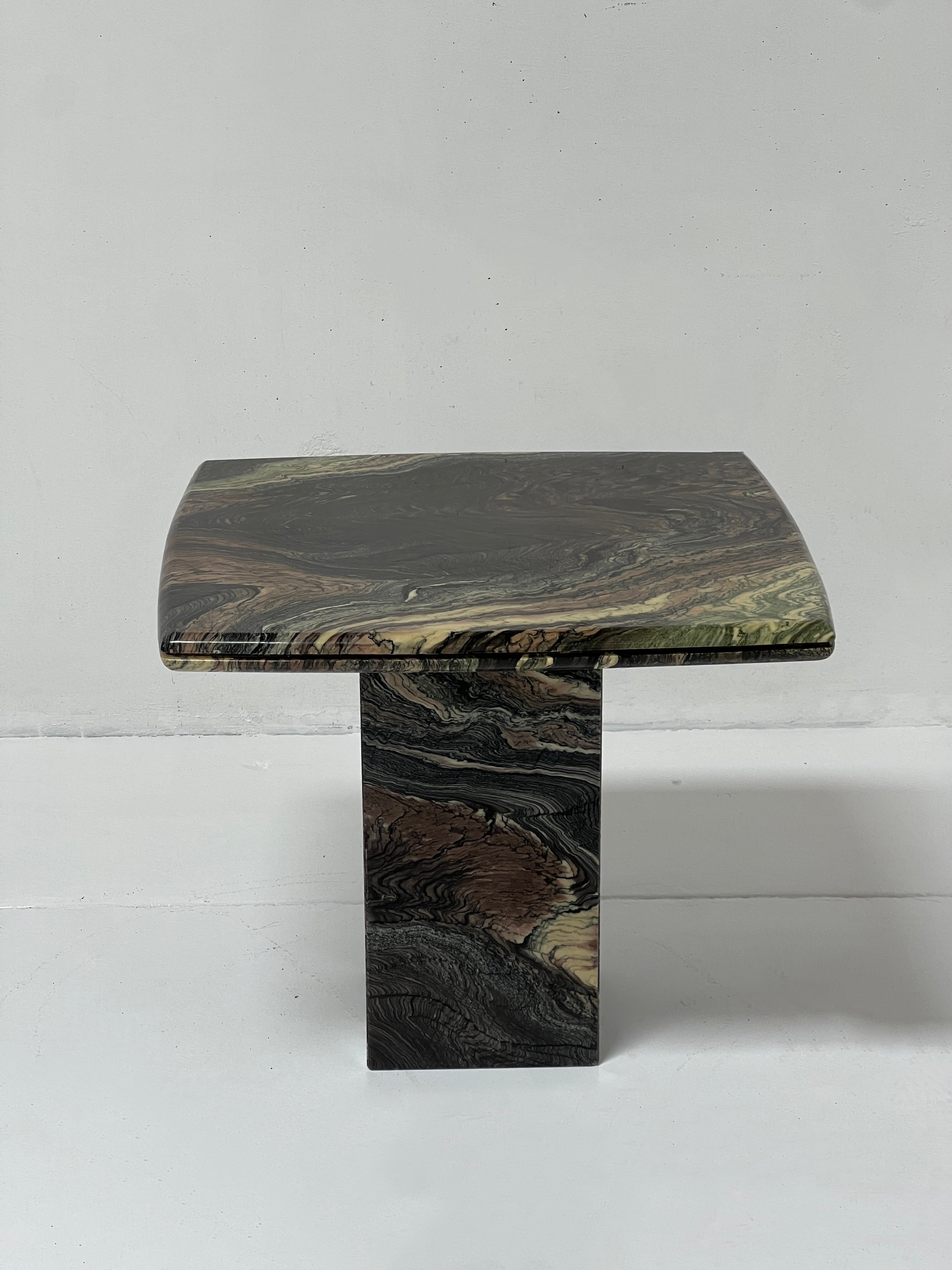 Brown Marble End Table
