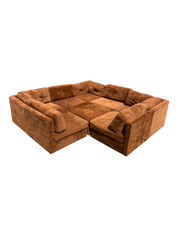 1970s Selig Brown Modular Sofa