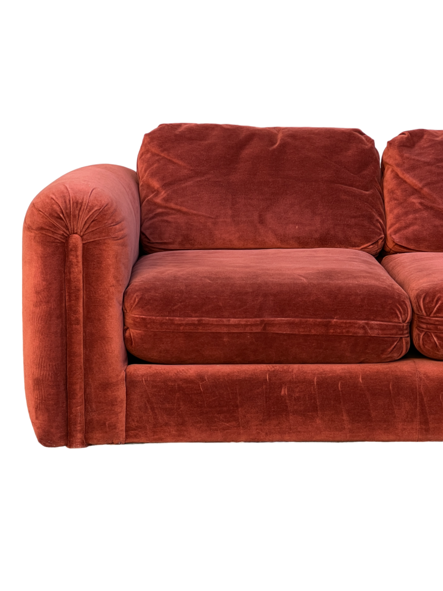 1970s Red-Orange Sofa