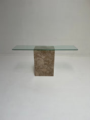 Beige Marble Console Table