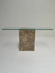 Beige Marble Console Table