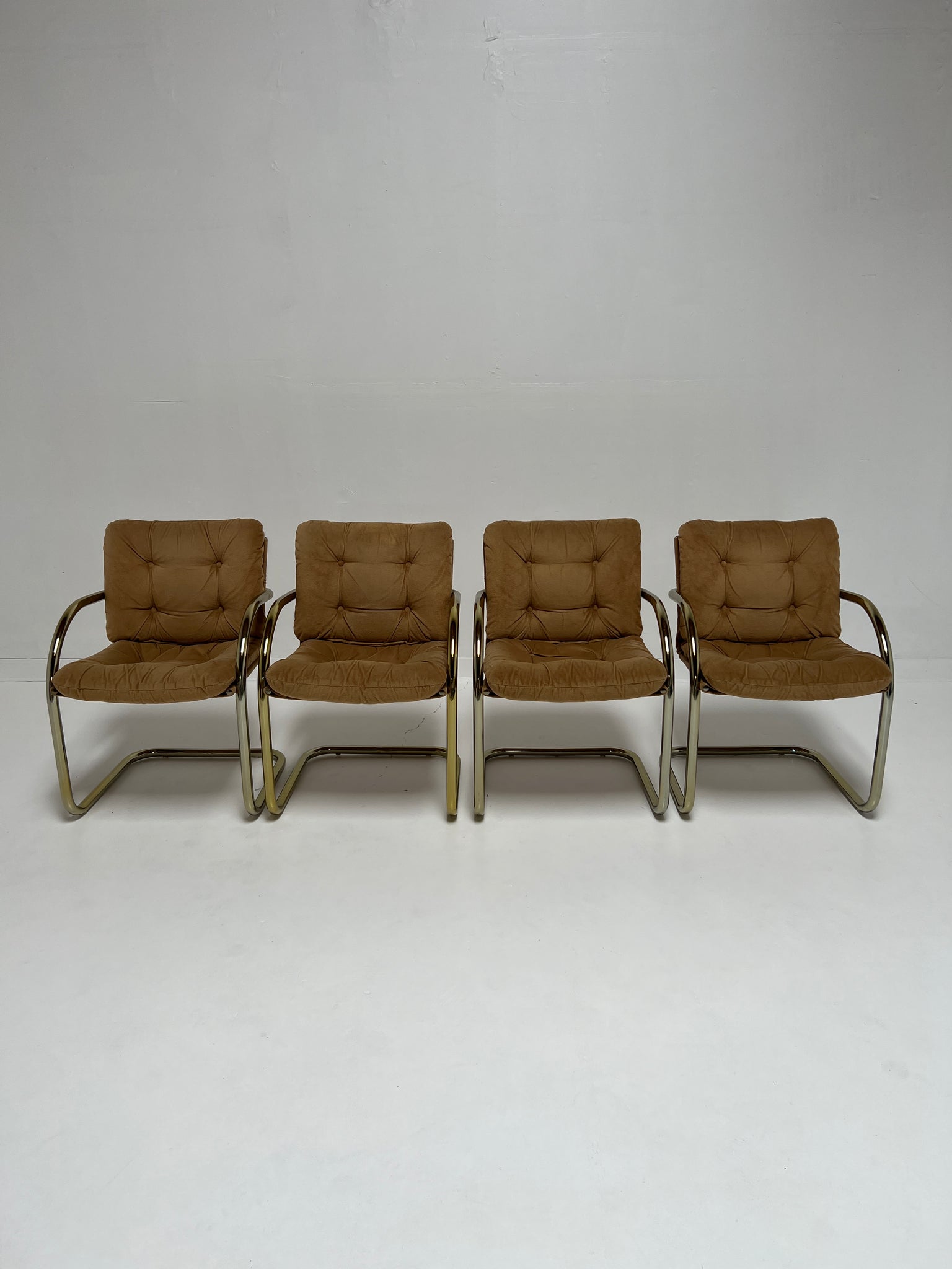 1970s Brass Sling Chairs