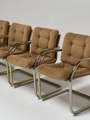 1970s Brass Sling Chairs