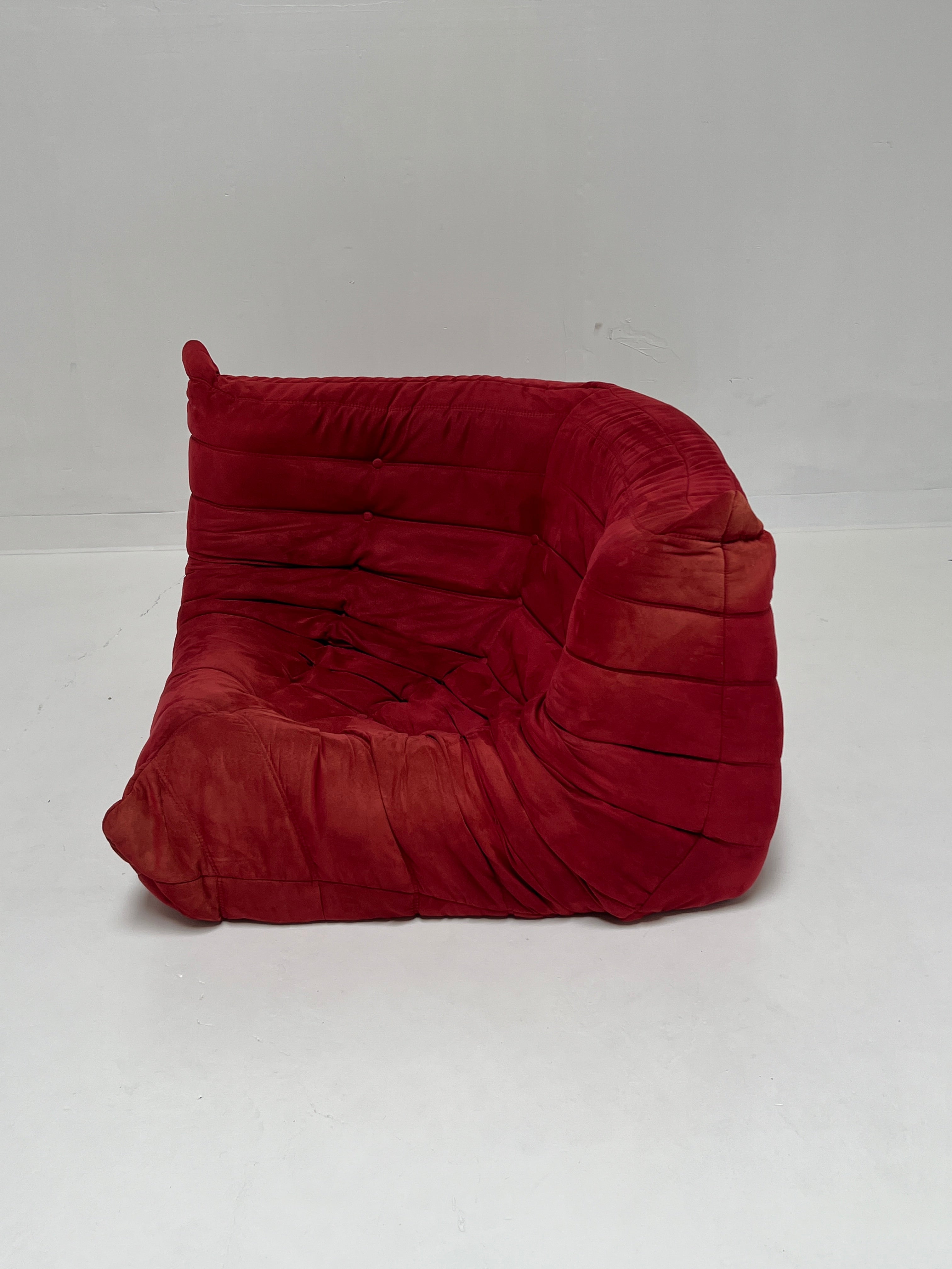 Red Togo Style Corner Seat