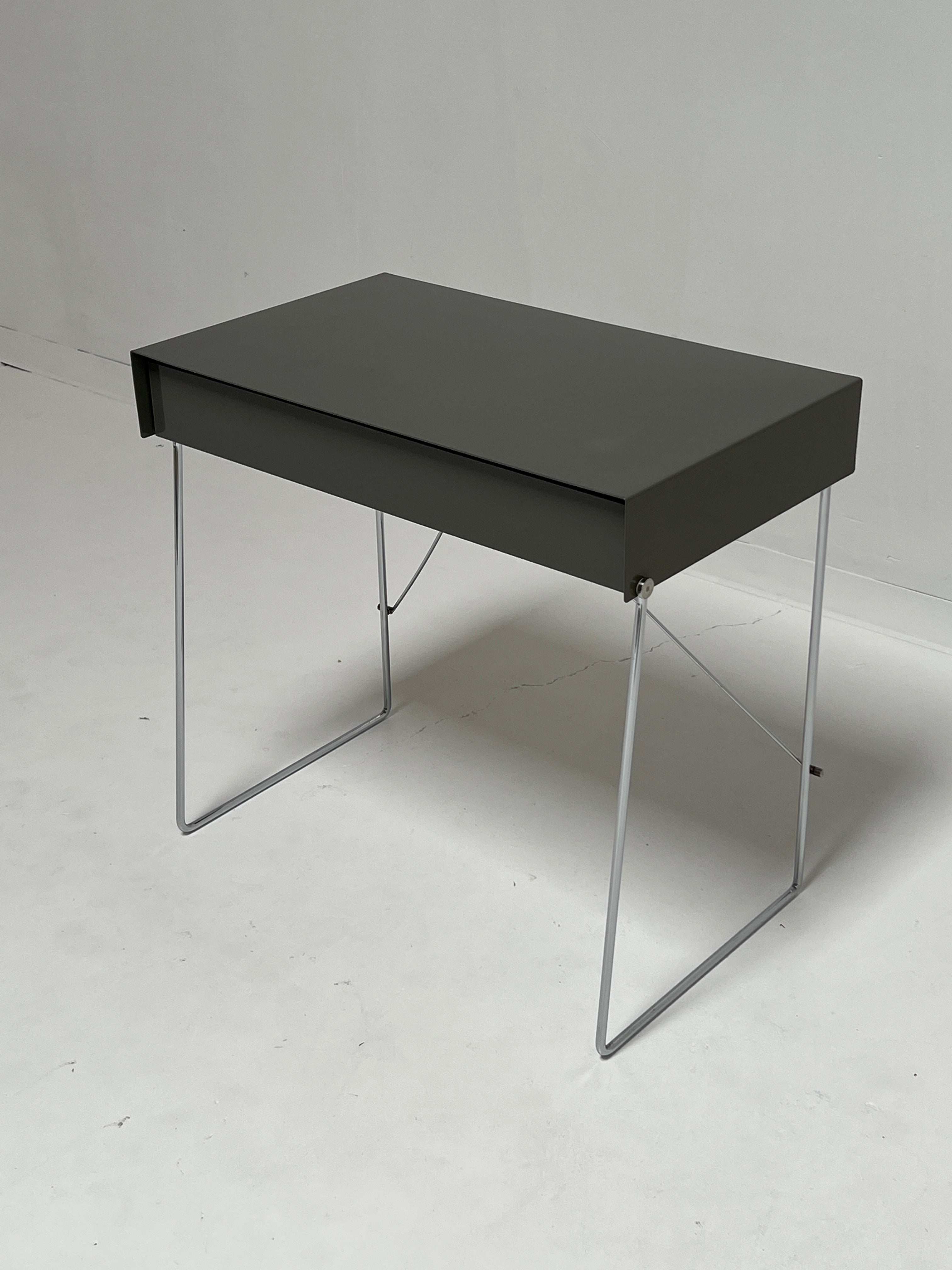 Grey & Chrome Desk by Blu Dot