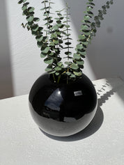 Black Orb Haeger Vase, 1990s