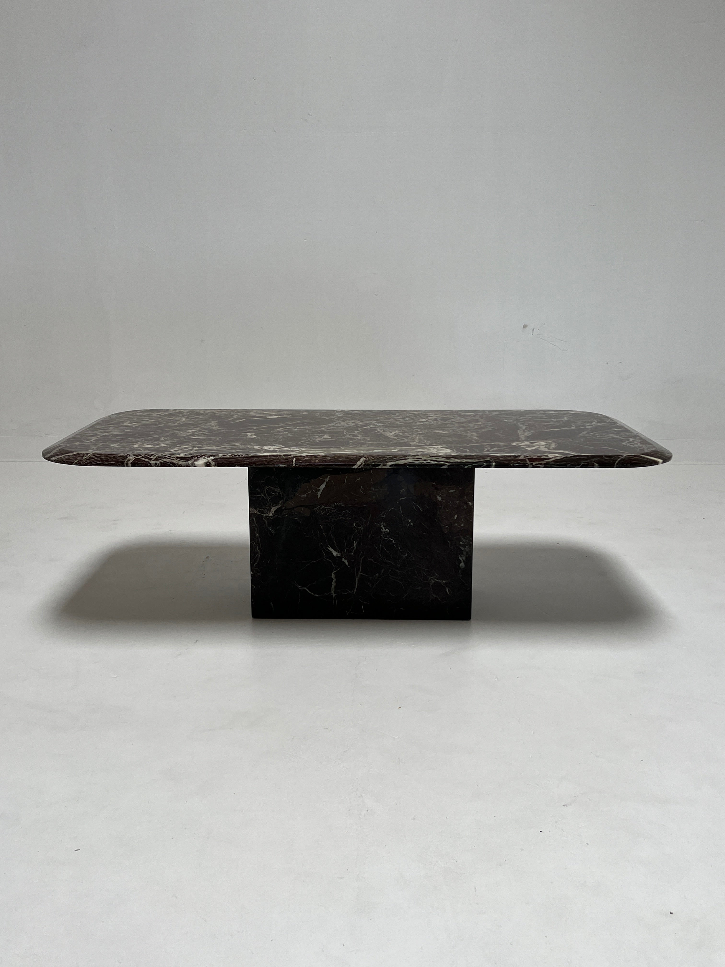 Rosso Levanto Marble Coffee Table