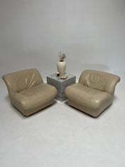 Italian Leather Lounge Chair