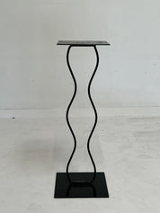 Black Wrought Iron Squiggle Pedestal
