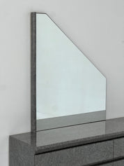 1980s Grey Laminate Lowboy Dresser with Mirror