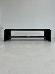 Wood Coffee Table with Chrome Detail