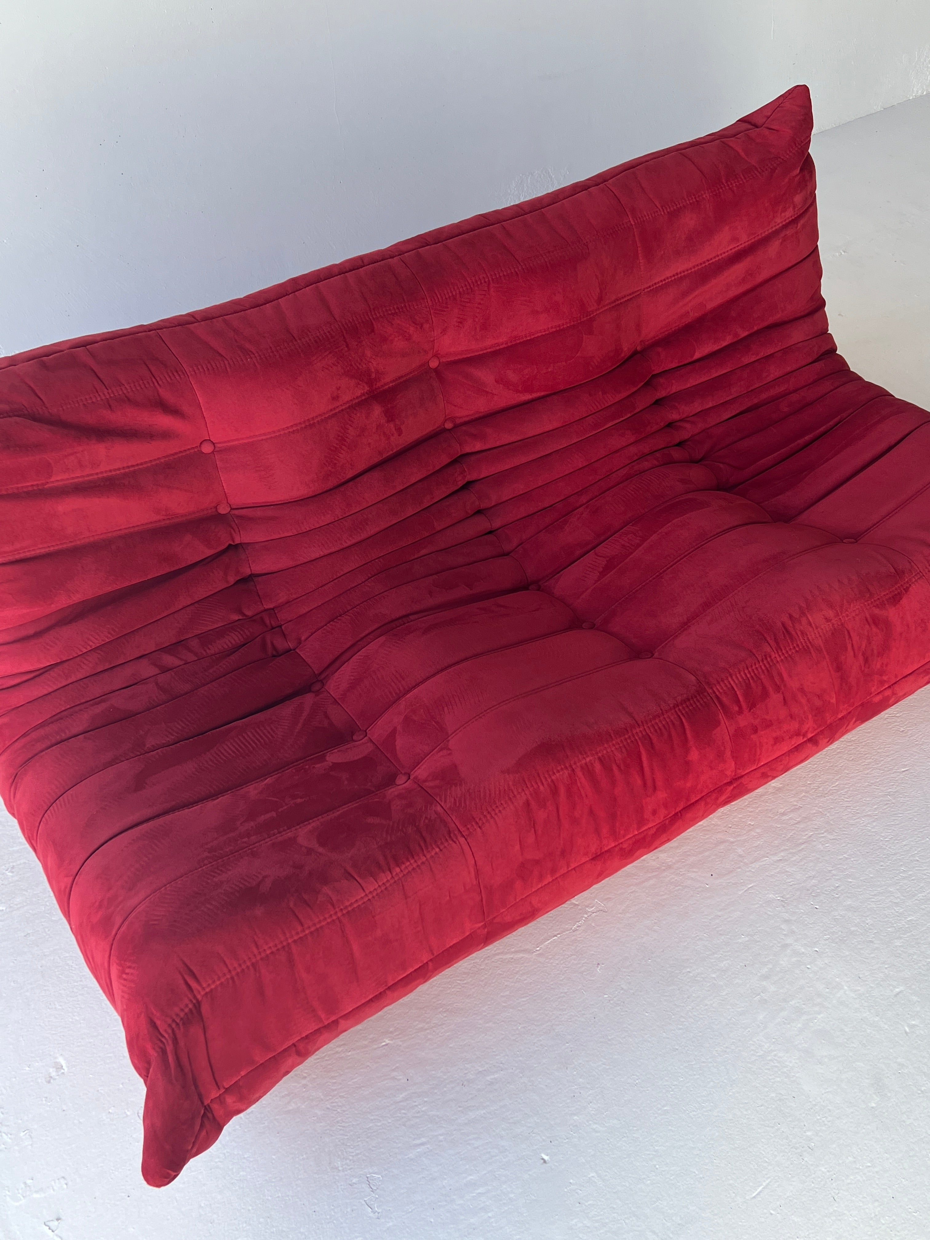 Red Togo Three seater Style Sofa