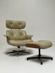 Beige Herman Miller Eames Style Lounge Chair