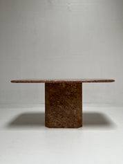 Italian Red Marble Dining Table