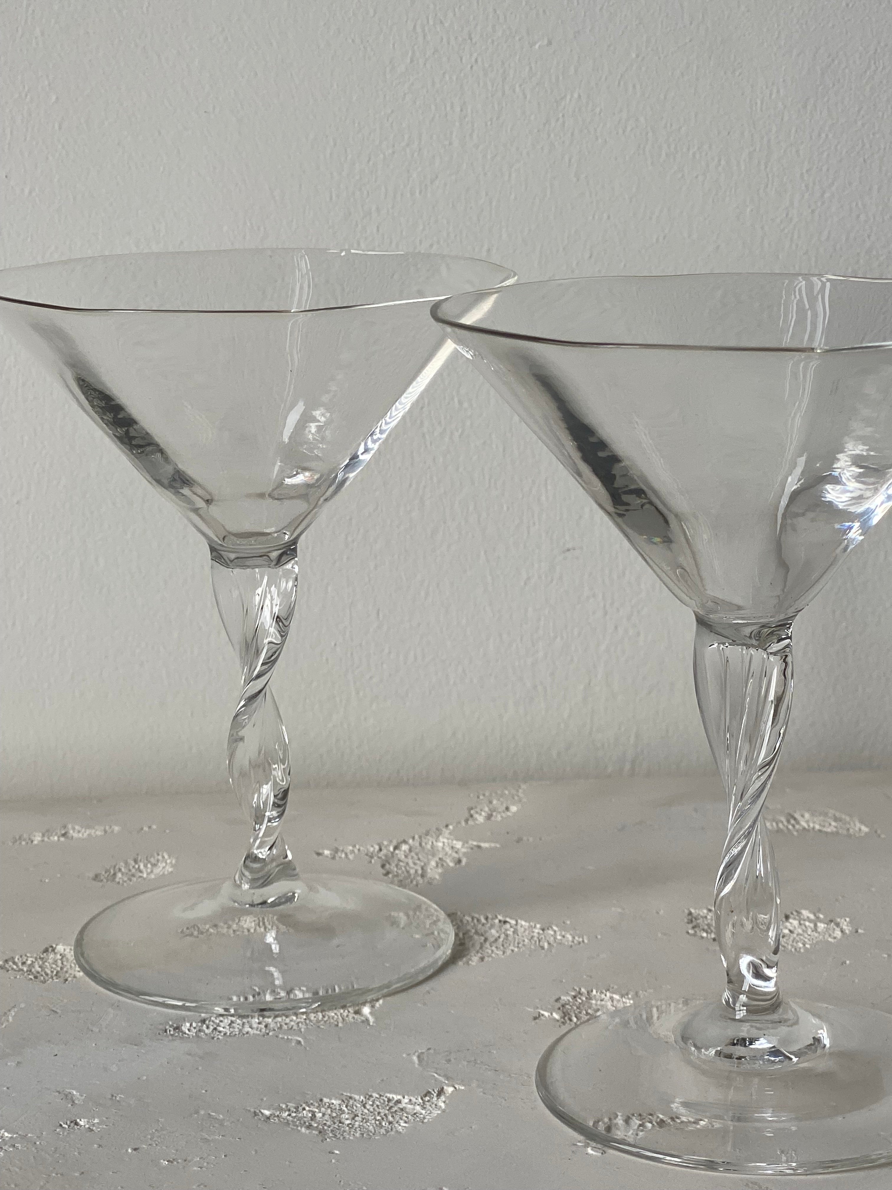 Twisty Martini Glasses