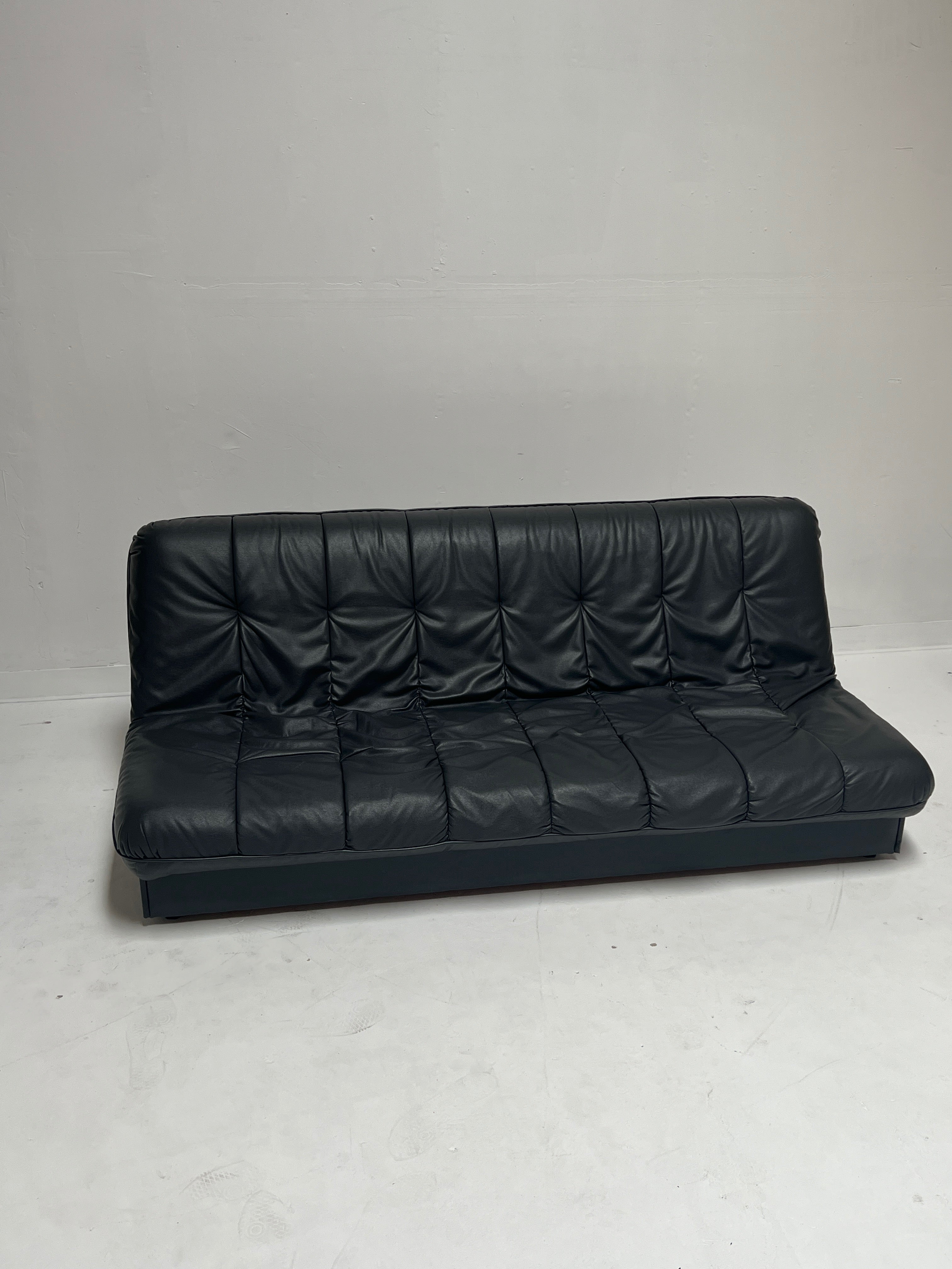 Mid Century Leather Sofa Bed