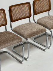 Chrome Cesca Style Upholstered Chair