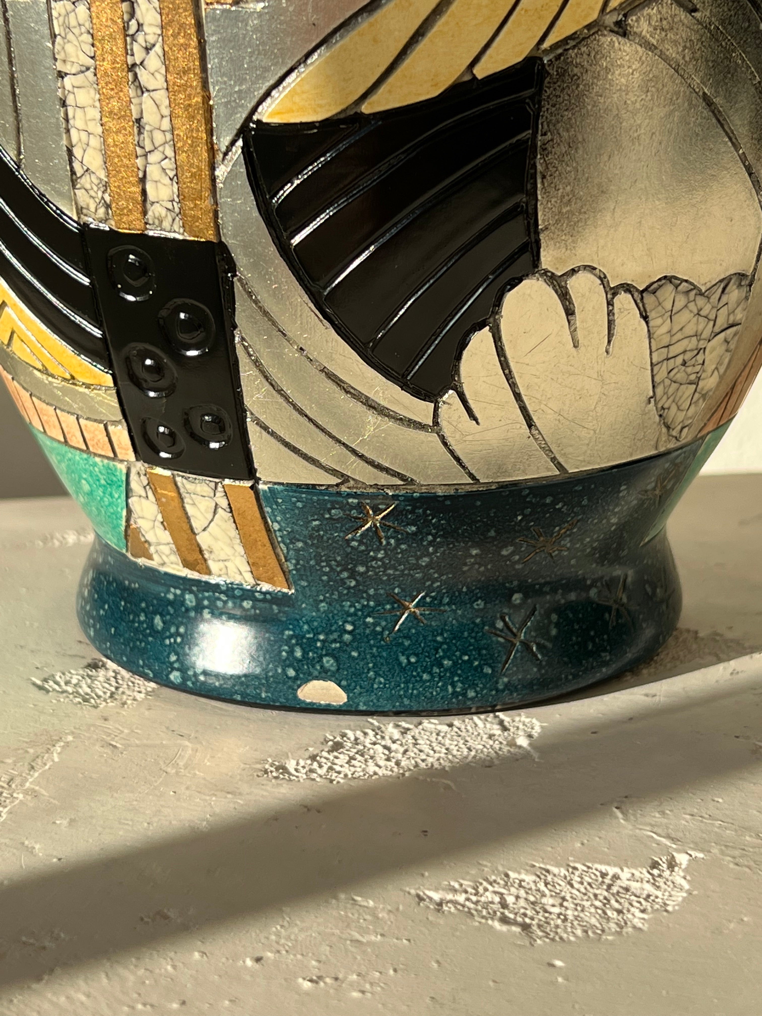 Ceramic Picasso Style Vase