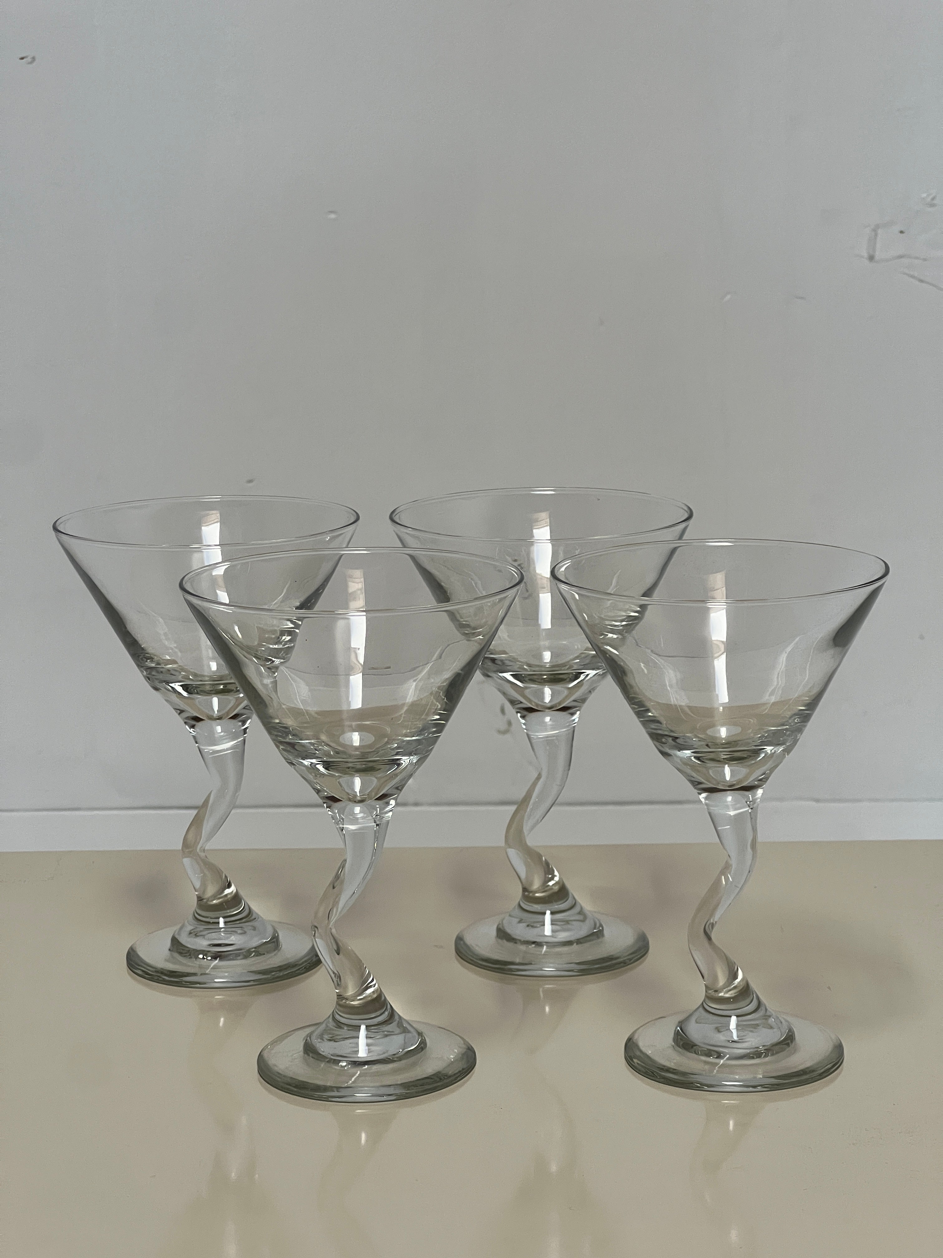 Squiggle Martini Glass Set