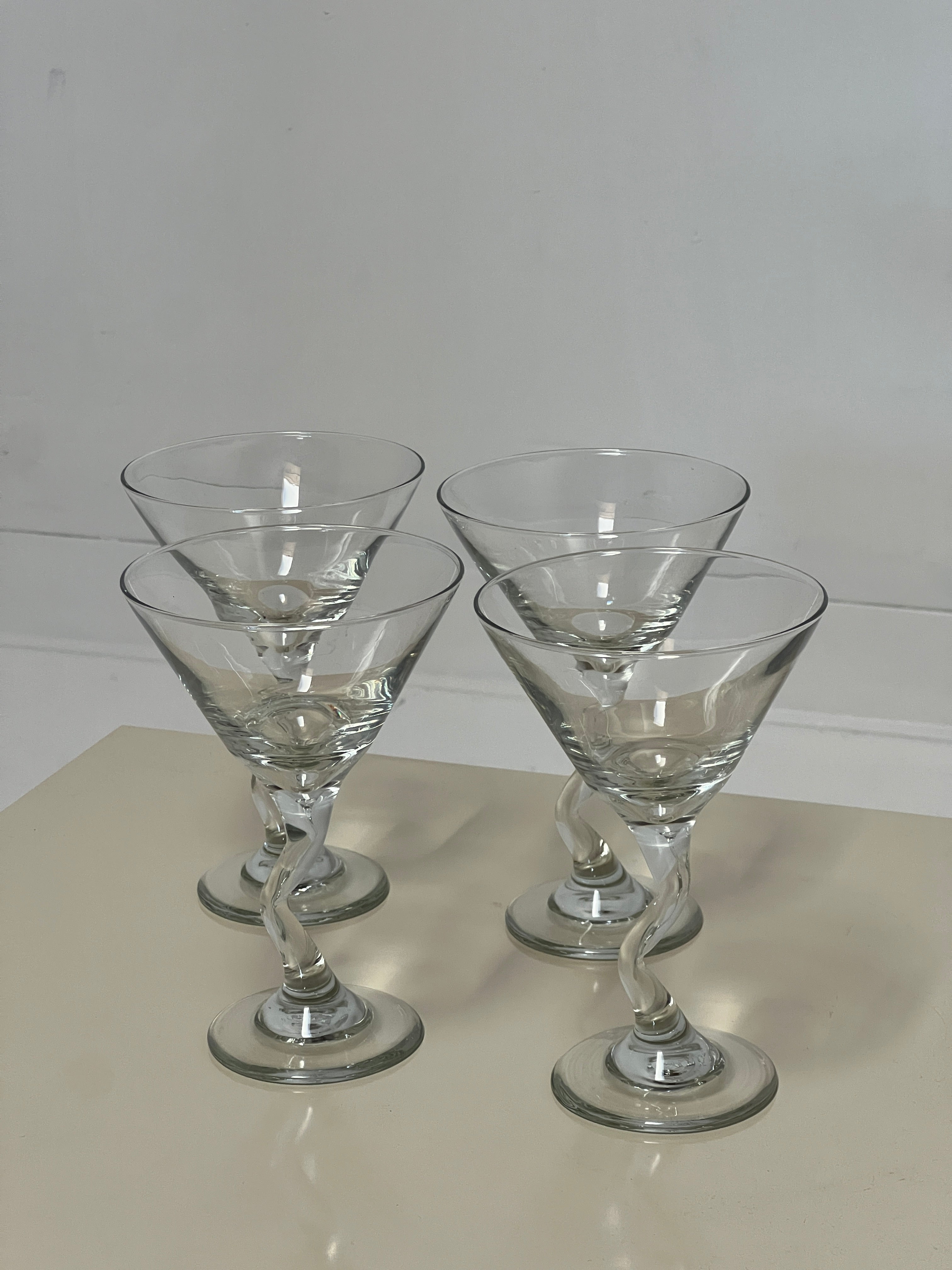 Squiggle Martini Glass Set