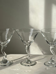 Squiggle Martini Glasses