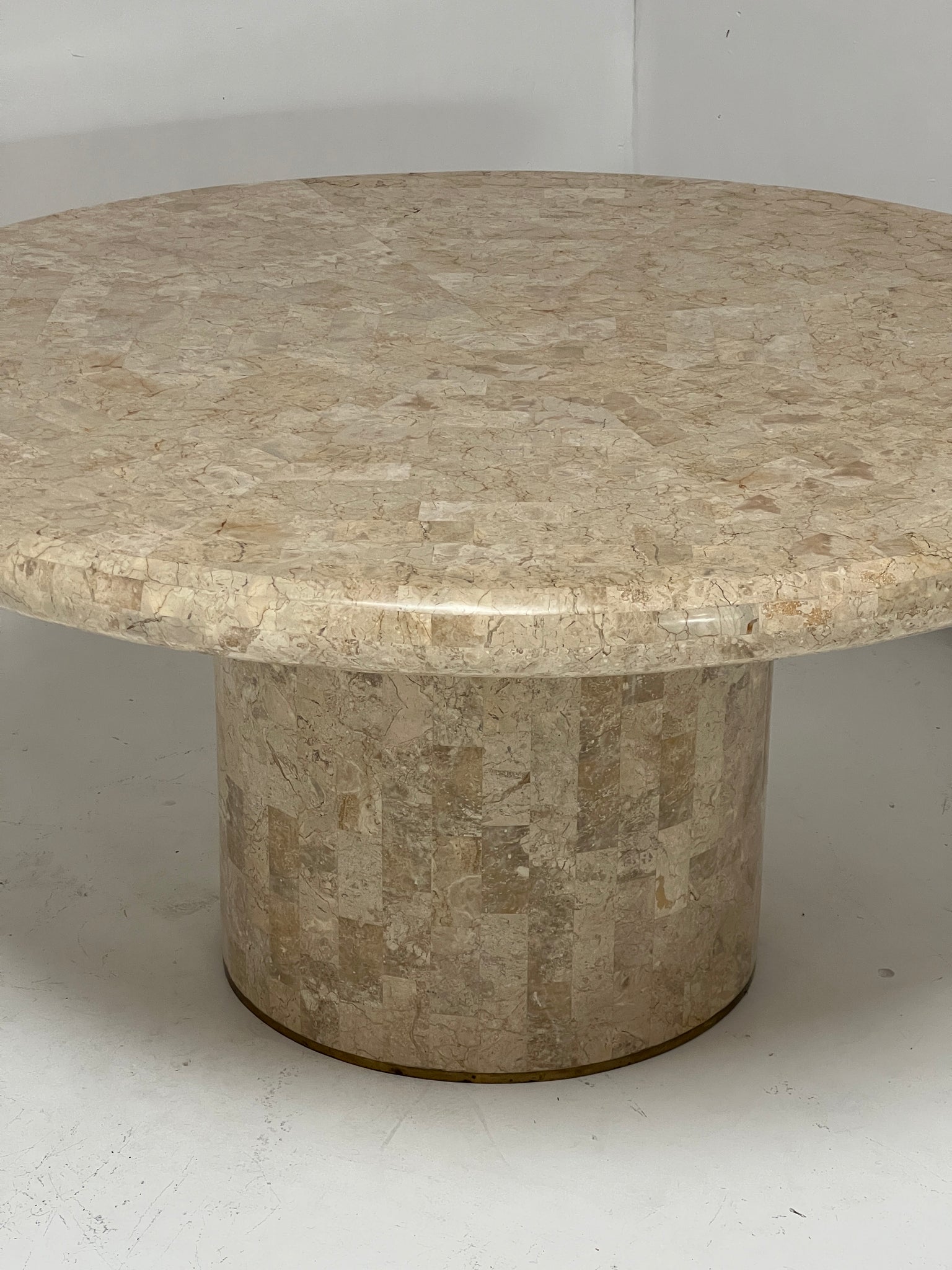 Tessellated Stone Pedestal Dining Table