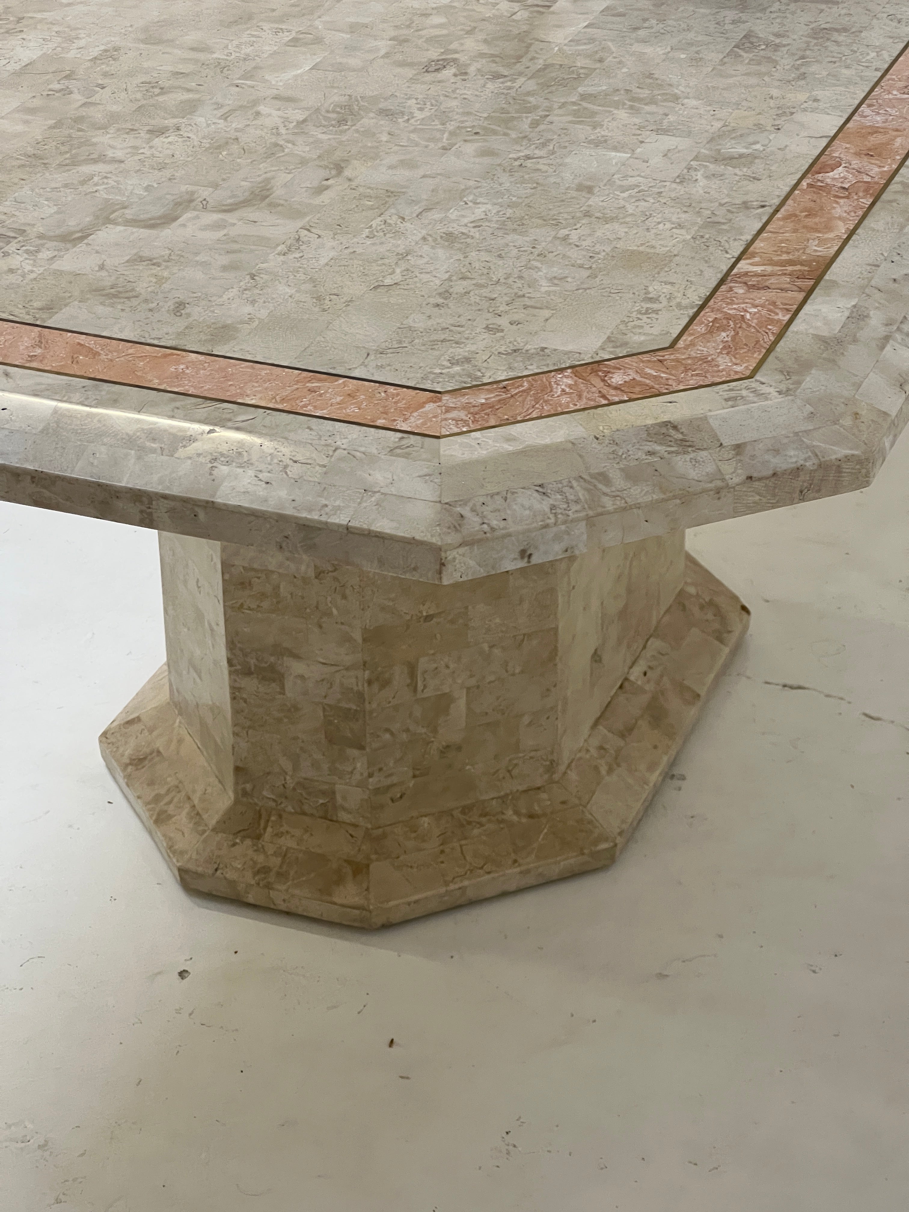 Maitland Smith Style Tessellated Stone Dining Table