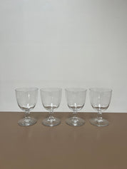 Short Geometric Stemmed Wine Glass