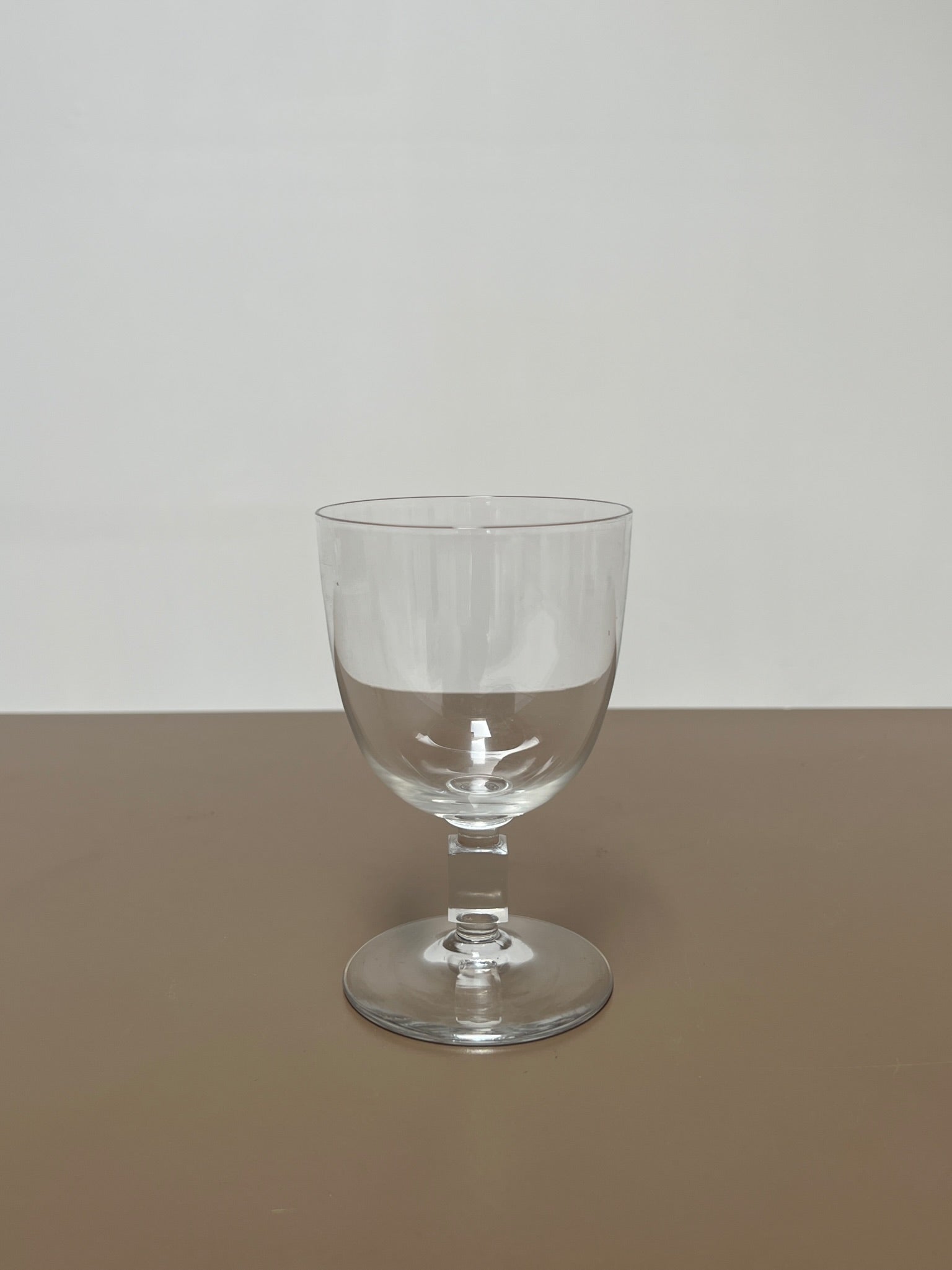 Short Geometric Stemmed Wine Glass