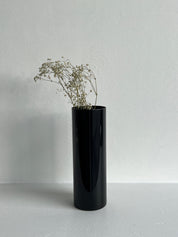 Black Cylindrical Vase