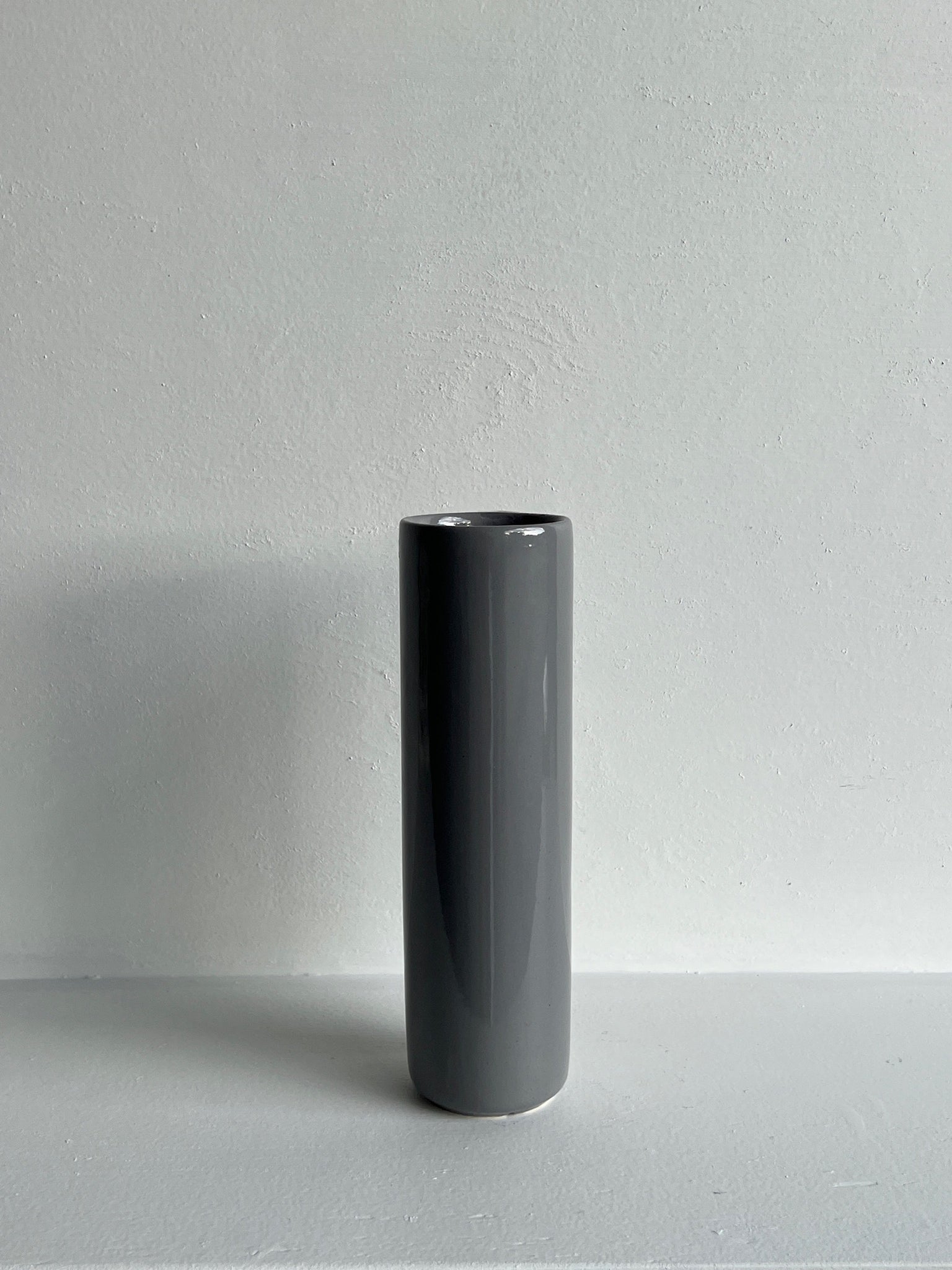 Grey Cylindrical Vase