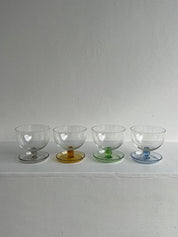 Colored Coupe Glass Set