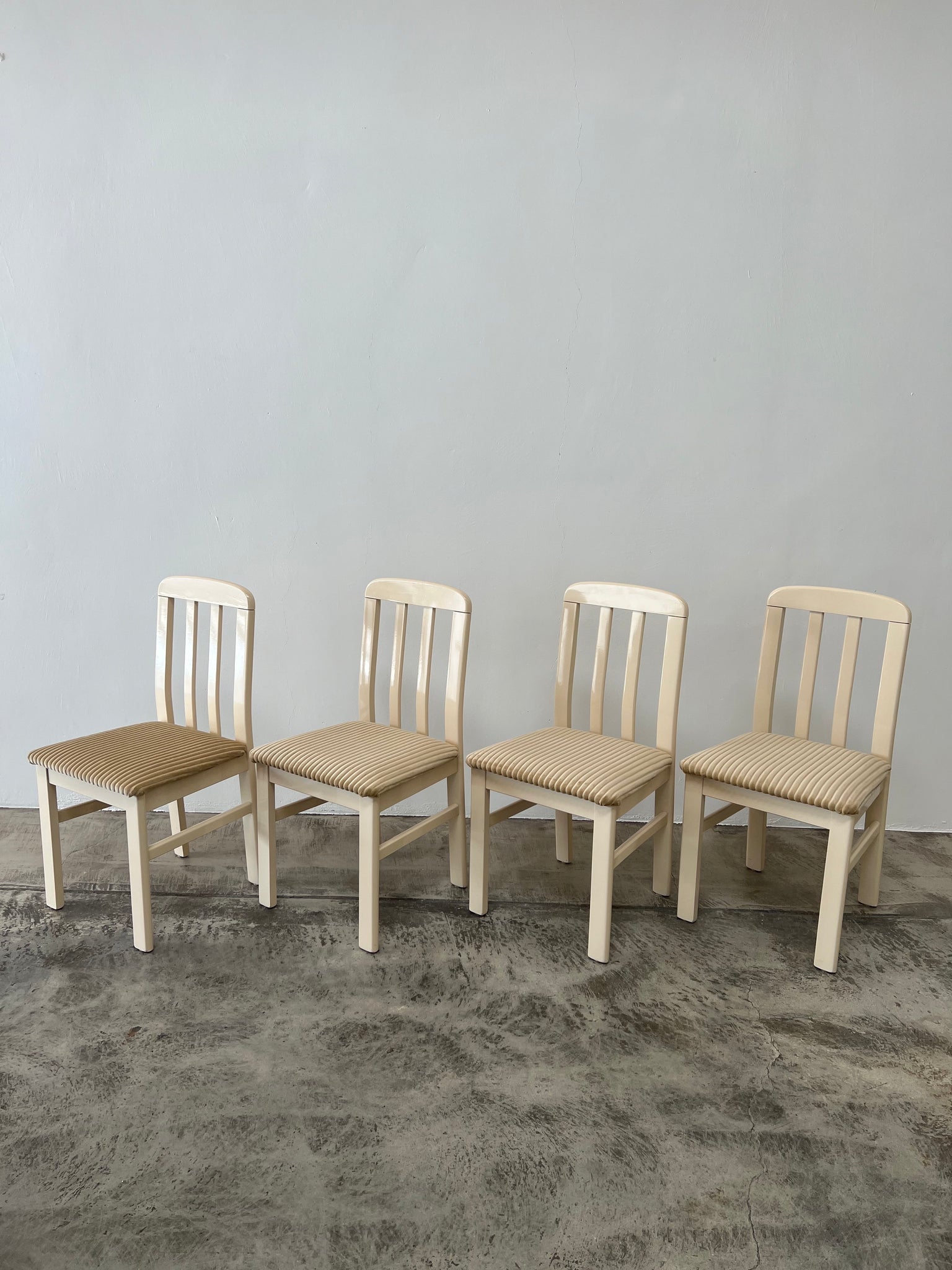 Cream Lacquer Dining Chairs