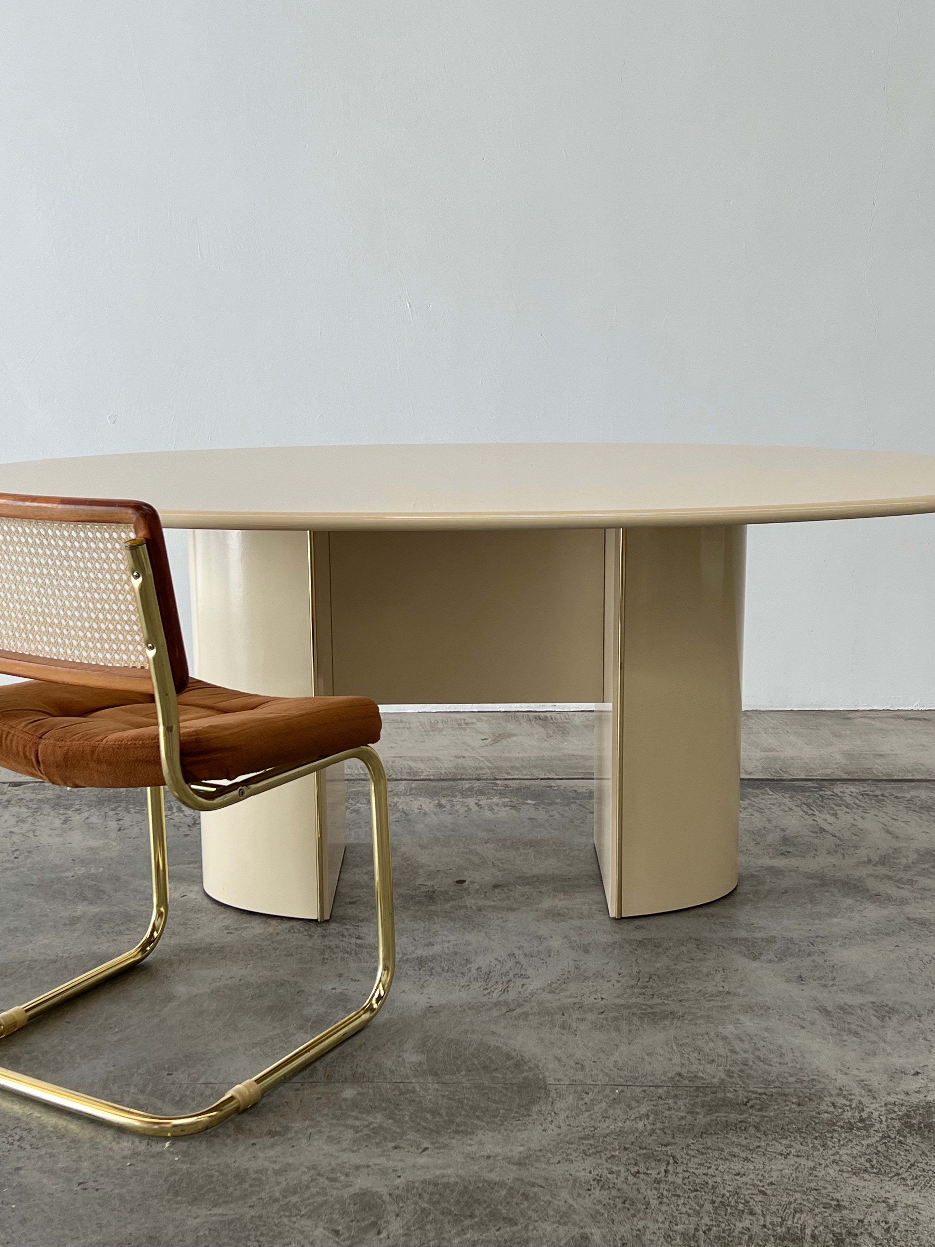 Cream Lacquer Dining Table